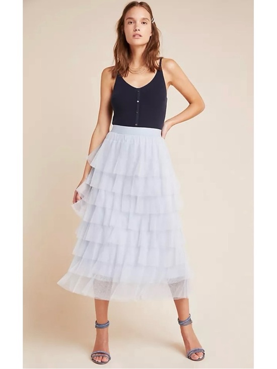 Anthropologie Dresses & Skirts - Anthropologie Ashley Tulle Midi Skirt Medium